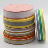 5 meters 30mm Striped Colourful Webbing #RUB1990 - ACCESSOIRES LEDUC BV